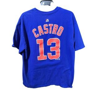 Chicago Cubs Majestic Castro #13 Crew Neck Shirt XL